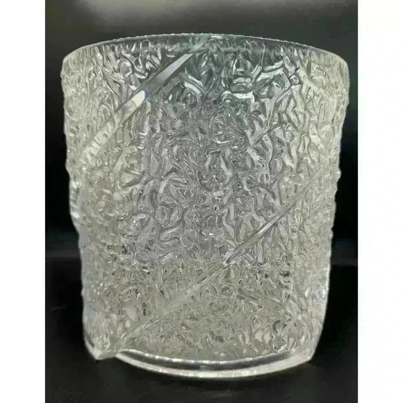 Vintage Mid-Century Modern Lucite Iceberg Textured Ice Bucket Stunning Clear - Picture 3 of 13
